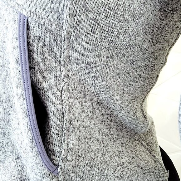 Lululemon Women's Heathered Silver Lilac Fleece & Thank You Half-Zip Pullover 6 - Picture 6 of 9